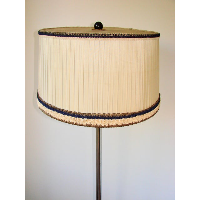 Metal Art Deco Floor Lamp in Nickel-Plated Steel, 1930s For Sale - Image 7 of 15