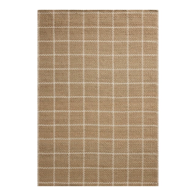 Chris Loves Julia x Loloi Fletcher Natural / Ivory 3'-6" x 5'-6" Accent Rug For Sale