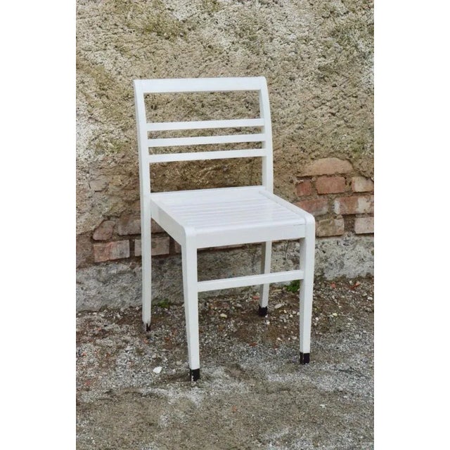 Black Set of Reconstruction Chairs by René Gabriel, 1950s For Sale - Image 8 of 15