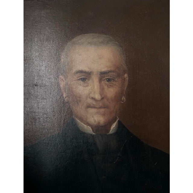 Late 18th Century Late-18th Century Dutch School Portrait Oil on Canvas Painting For Sale - Image 5 of 18