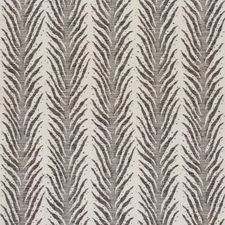 Schumacher X Celerie Kemble Creeping Fern Fabric in Basalt For Sale