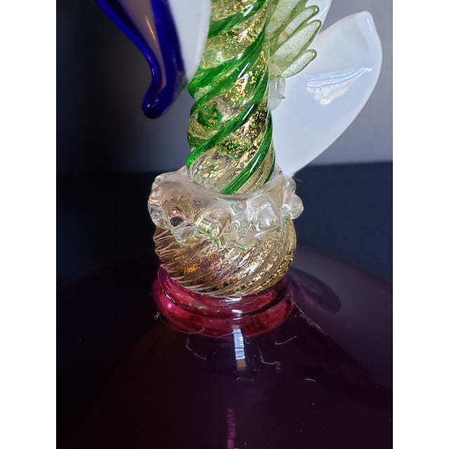 Late 20th Century Davide Fuin Murano Glass Tazza Compote Bowl 16in For Sale - Image 14 of 17
