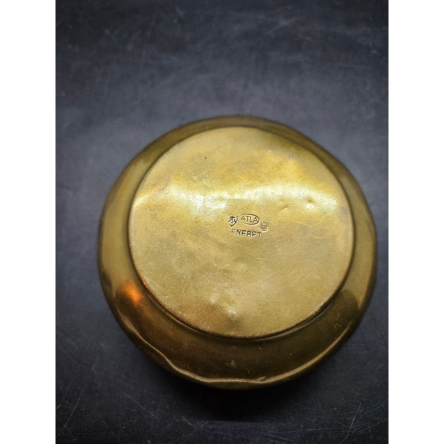 vintage Scandinavian solid brass "Jul" (Christmas) bell ashtray / trinket dish.