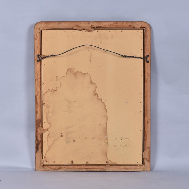 Hand-Carved Wood Relief Portrait With Leather Backdrop and Oak Frame For Sale - Image 13 of 13