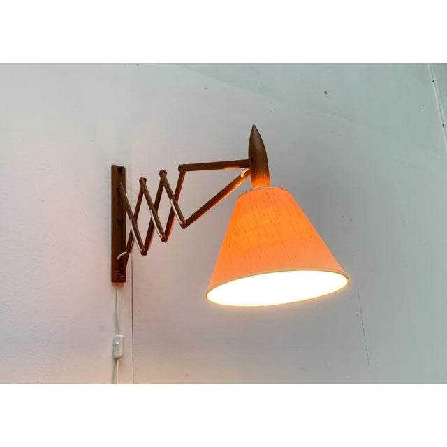 1960s Mid-Century Danish Teak Scissor Wall Lamp from Le Klint For Sale - Image 5 of 18