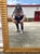 Large Vintage Beveled Gold Solid Wood Full Length Mirror For Sale - Image 9 of 12
