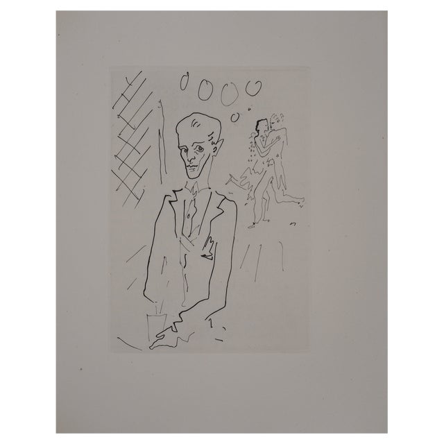Jean Cocteau, The Count of Orgel's Ball, The Croupier, Original Engraving For Sale