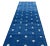Royal Blue Not Yet Made - Made To Order Handmade Reversible Cotton Runner Rug Vegetable Dyed Blue and White Diamond Dhurrie Runner -3'x16' For Sale - Image 8 of 11