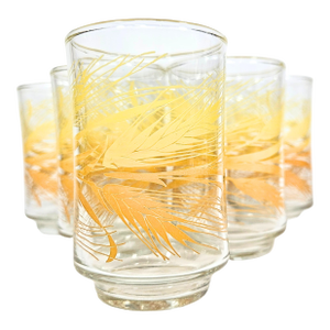Whimsical Wheat Juice Glasses- Set of Six