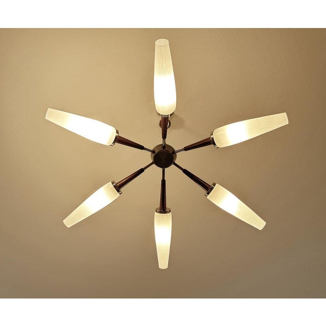 Metal Large Vintage Sputnik Chandelier, 1960s For Sale - Image 7 of 18
