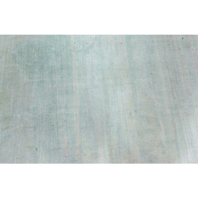 Mid 20th Century Doris Leslie Blau Vintage Indian Dhurrie Rug with Floral Border For Sale - Image 5 of 9