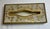 Vintage Florentine Gilt Wood Tissue Box, hand painted in gold and white. Hinged lid. Scalloped, quilted design on bottom....