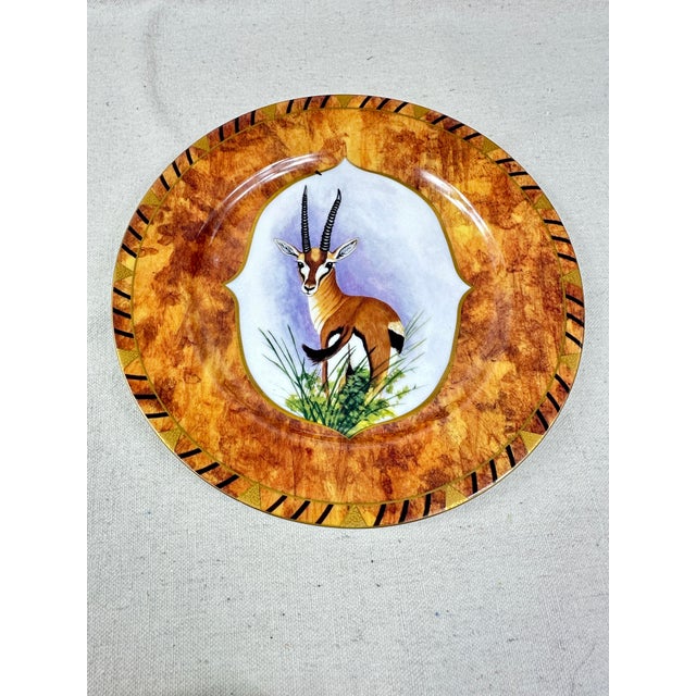 African Vintage Lynn Chase Animal Plates- Set of 3 For Sale - Image 3 of 8