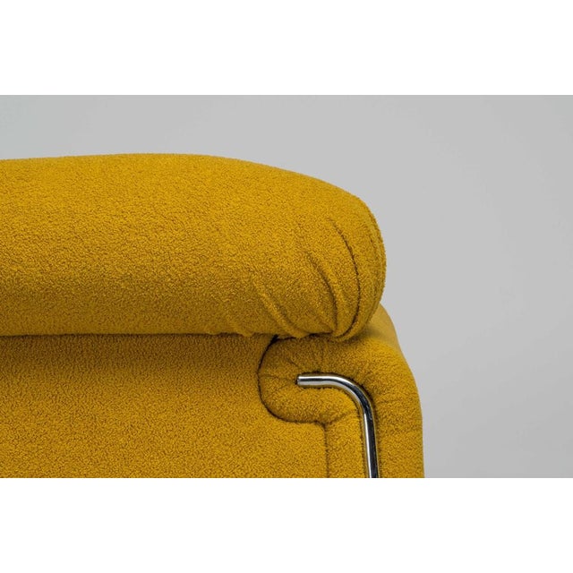 Lounge Chairs in Yellow Bouclé from Salotti B&T, Italy, 1970s, Set of 2 For Sale - Image 11 of 17