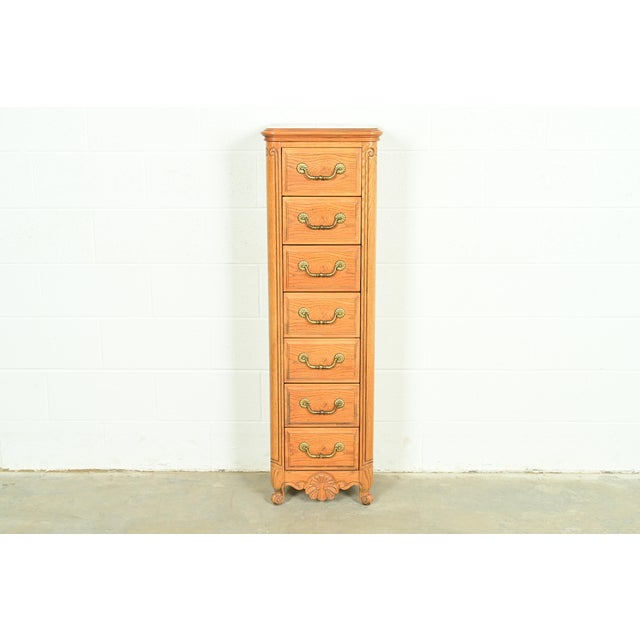 A gorgeous French Provincial Louis XV style seven-drawer lingerie chest or semainier By Hickory Manufacturing Co. USA,...