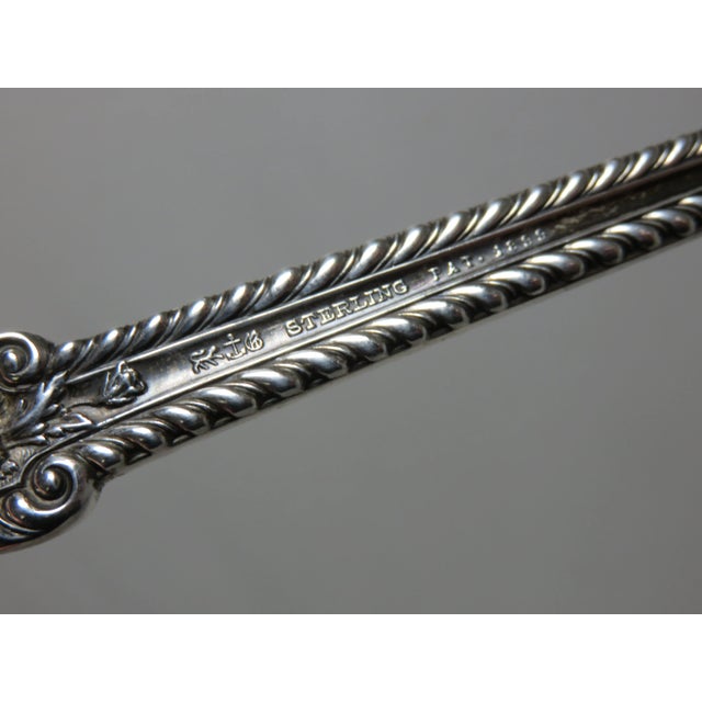 Large Antique American Sterling Silver Punch Bowl Ladle by Gorham For Sale - Image 11 of 13