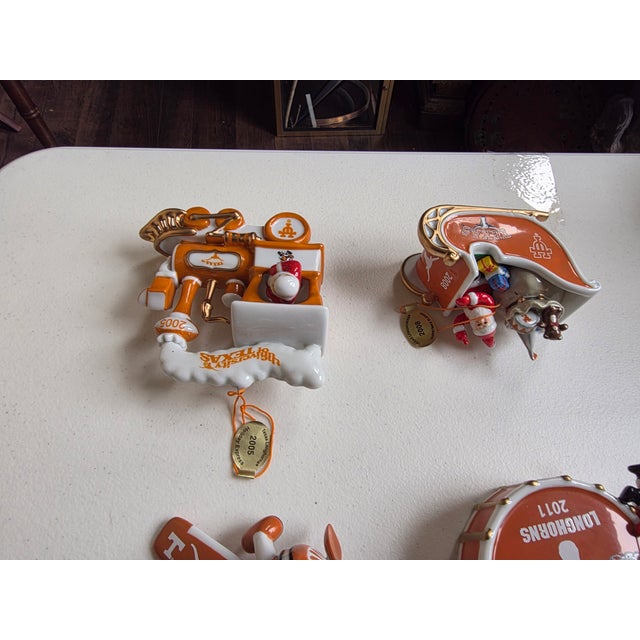 Traditional Six Vintage Porcelain Texas Longhorns Ornaments For Sale - Image 3 of 6