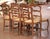 Set of Six French Ladder Back Oak Dining Chairs With Rush Seat From Normandy For Sale - Image 13 of 14