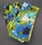 Offered is a set of 4 vintage (circa. 1960s to 1970s) square floral cotton barkcloth napkins in shades of green and blue....