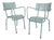 Industrial Steel Garden Chairs with Armrests, 1950s, Set of 2 For Sale