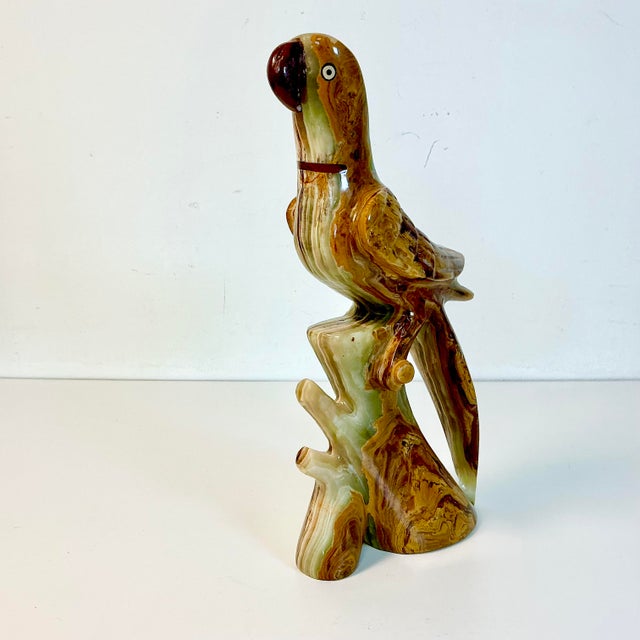 From our private collection. This Marble Onyx Hand Sculptured Parrot is stunning. It starts with the stone which is...