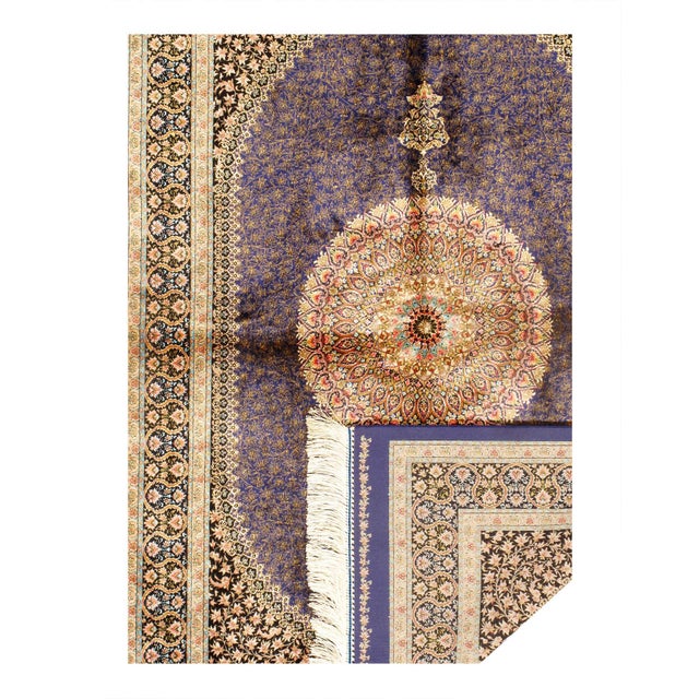 Traditional Pasargad DC Exquisite Design Paris Palace Fine Power Loom V.Silk Rug For Sale - Image 3 of 3