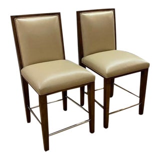 Pair of Cohen Counter Stools From Chaddock For Sale
