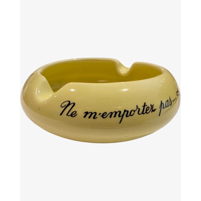 Vintage Le Cordon Bleu Restaurant Dania Beach, Florida Yellow Ashtray For Sale In Washington DC - Image 6 of 9