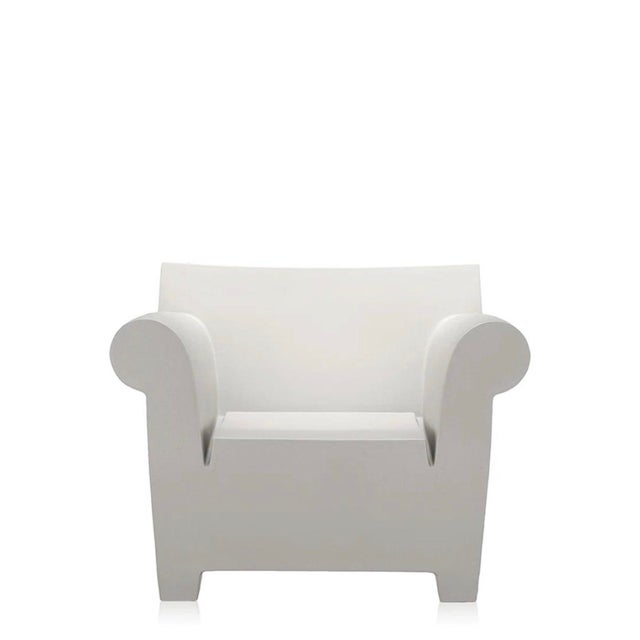 2010s Authentic Kartell Bubble Club Sofa & Armchair Set by Philippe Starck – White For Sale - Image 5 of 7