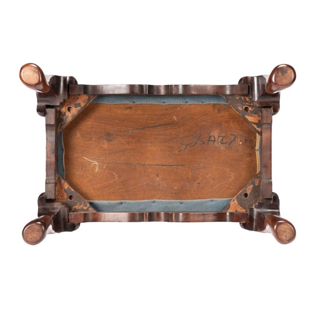 American Queen Anne Style Slip Seat Mahogany Stool, 1900-50 For Sale - Image 12 of 13