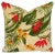 Early 21st Century Custom Tropical Floral Barkcloth Feather/Down Pillow Cover 20" Square For Sale - Image 5 of 5