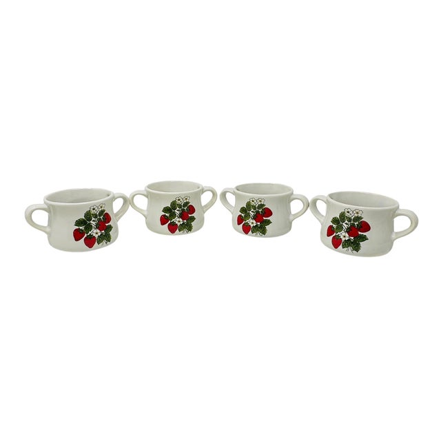 Bring a touch of vintage American charm to your table with this lovely set of four double-handled soup bowls from the...