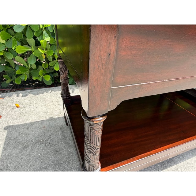 Ralph Lauren British Colonial Mahogany Accent Chests With Drawer & Shelf, Pair For Sale - Image 14 of 16