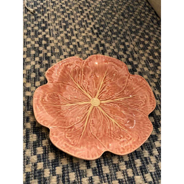 1970s Bordallo Pinheiro Pink Cabbage Plates Set of 4 Chairish