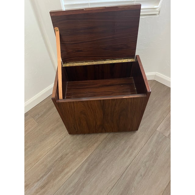 Denmarket Mid-Century Modern Storage Ottoman Vanity Cube Bench For Sale - Image 9 of 12