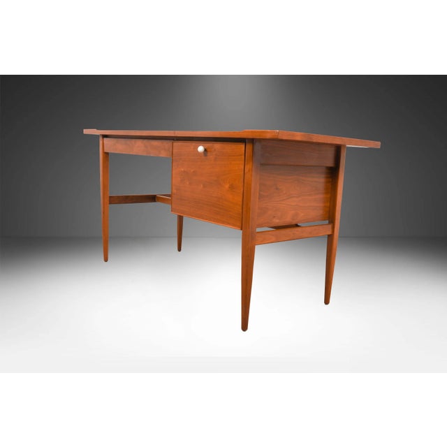 1960s MidCentury Walnut Desk Kipp Stewart for Drexel Declaration For Sale - Image 9 of 15
