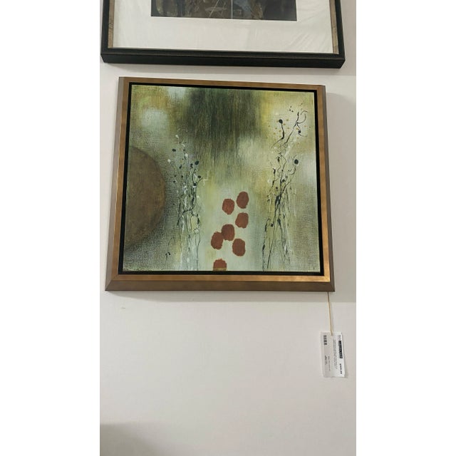 1990s Contemporary giclee Type, printed style abstract Painting art Small "Autumn Moon II"