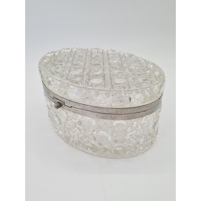Pressed Crystal Glass Box, USA, 1900s For Sale - Image 6 of 14