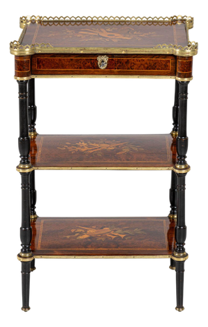 19th Century Marquetry Side Table, 1870s