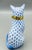 Mid-Century Modern Vintage MCM Herend Blue Fishnet Sitting Cat Figurine For Sale - Image 3 of 5