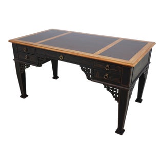 Chinoiserie Decorated Chinese Chippendale Style Desk For Sale