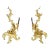 Pair of Italian Renaissance Revival Bronze Andirons For Sale