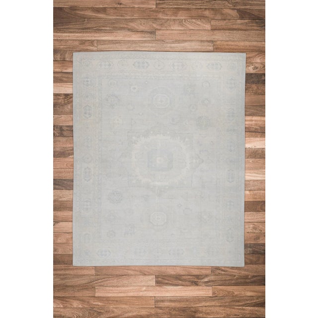 Textile Modern Handmade Turkish Oushak Rug 9'5"x11'8" For Sale - Image 7 of 7