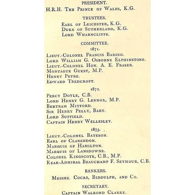 Late 19th Century "Marlborough Club Members & Rules a List of the Committees and Members" 1873 For Sale - Image 5 of 9
