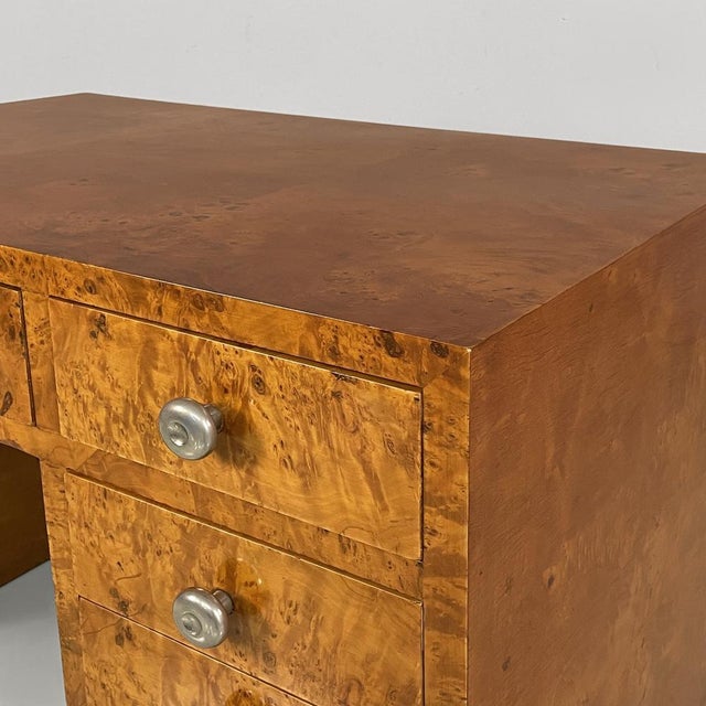 Italian Art Desk in Wood and Steel, 1930s For Sale - Image 9 of 17