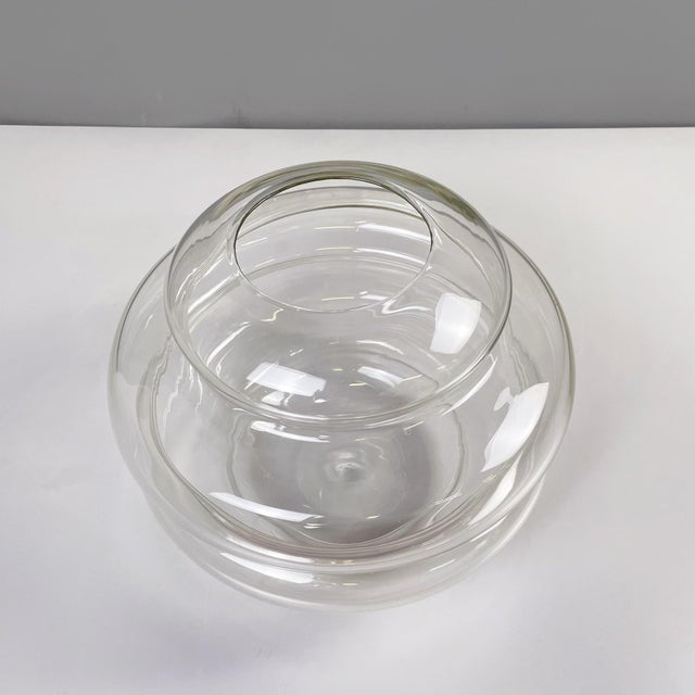 Modern Italian Glass Vase with Round Shape by Roberto Faccioli, 1990s For Sale - Image 3 of 10