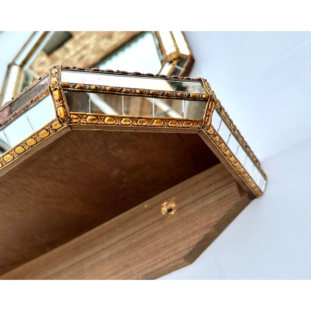 Vintage Venetian Spanish Mirror and Console Set, 1980, Set of 2 For Sale - Image 9 of 11