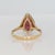 Metal 3.7Ct Rubellite Tourmaline Ring With Earth Mined Diamond Accents: Solid 14k Gold, Size 6.75 For Sale - Image 7 of 8