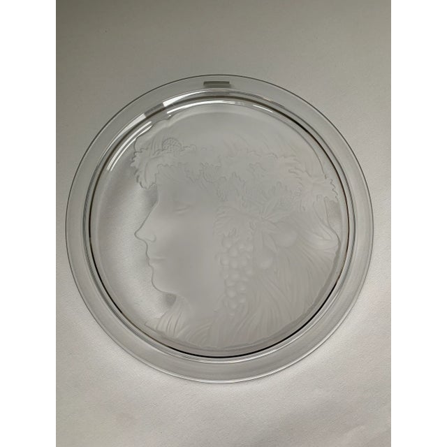 Early 20th Century Mikasa Crystal Plate For Sale - Image 4 of 5