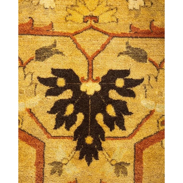 Traditional Mogul, One-of-a-Kind Hand-Knotted Area Rug in Yellow, 8' 3" x 10' 1" For Sale - Image 3 of 8